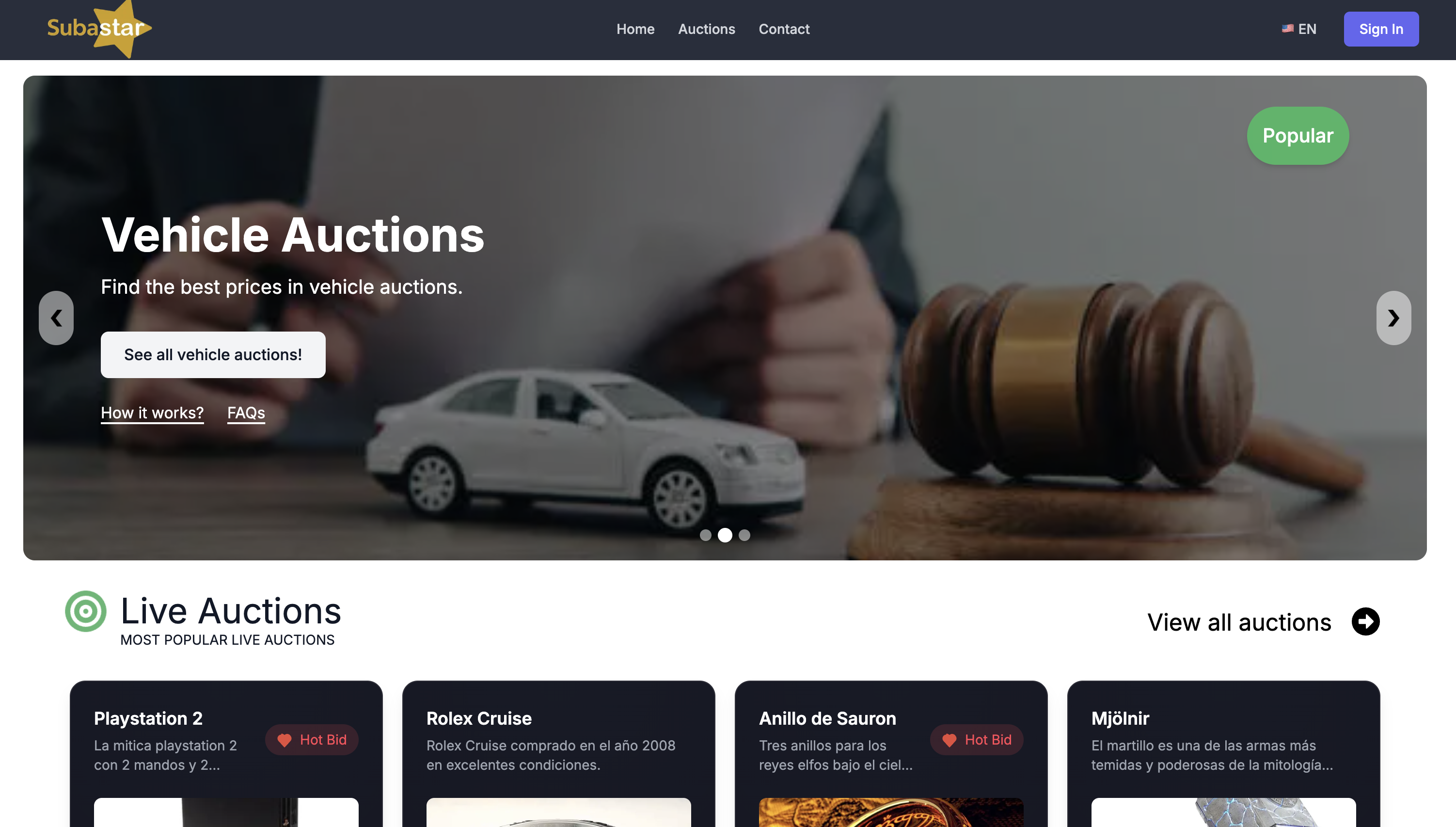Subaster Auctions